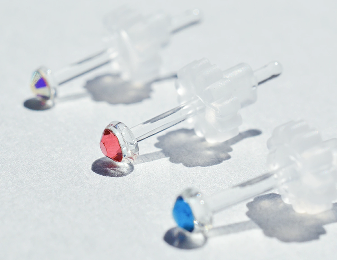 ガラスピアス着用イメージ